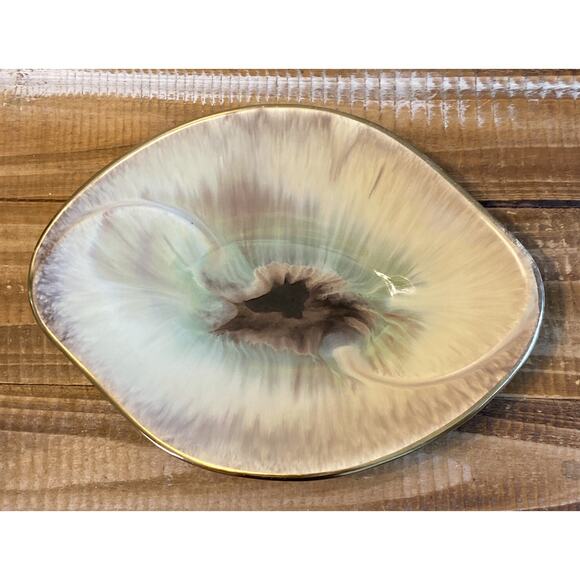 Vintage 1950's Keramik Glazed Pottery Aqua Trinket Candy Dish West Germany 912 - Picture 8 of 12